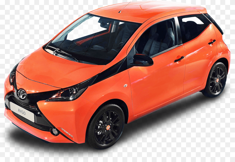 Orange Toyota Aygo Car Image Purepng, Transportation, Vehicle, Machine, Wheel Png
