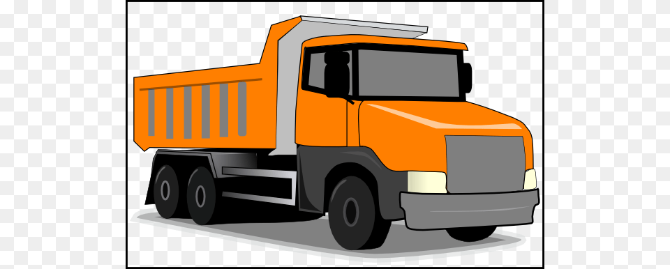 Orange Truck Clip Art, Trailer Truck, Transportation, Vehicle, Machine Free Png Download