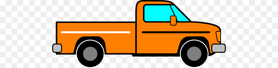 Orange Truck Clip Art, Pickup Truck, Transportation, Vehicle Free Png Download