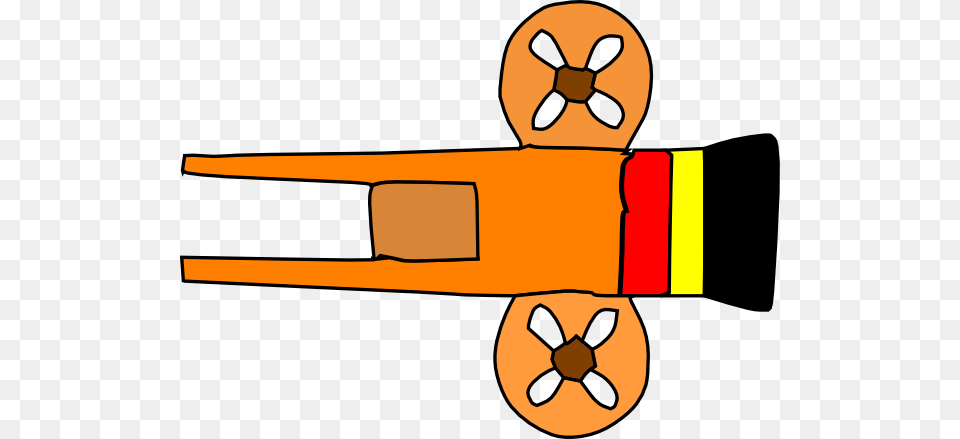 Orange Turret Clip Art Cartoon Turret, Aircraft, Airplane, Biplane, Transportation Free Png Download