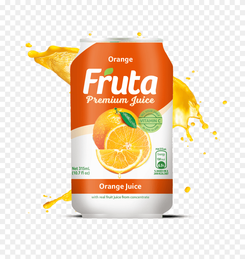 Orange U2013 Fruta Fruta Fruit Punch Can 315 Ml, Beverage, Juice, Orange Juice, Tin Free Png