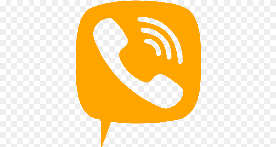 Orange Viber 4 Icon Viber Icon Orange, Electronics, Phone, Helmet Free Png Download