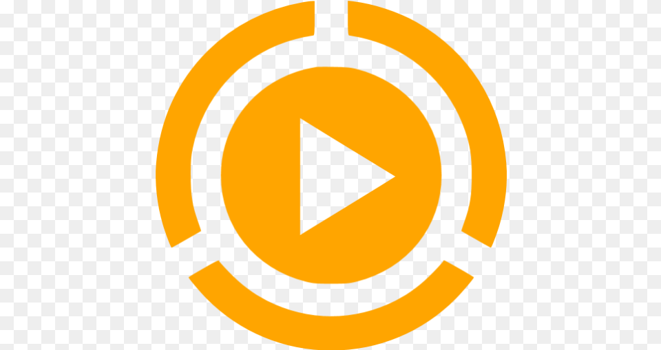 Orange Video Play 2 Icon Orange Video Icons Play Icon Pink, Sign, Symbol Free Transparent Png