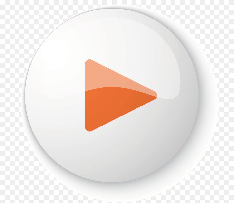 Orange Video Play Button, Plate, Triangle Free Transparent Png