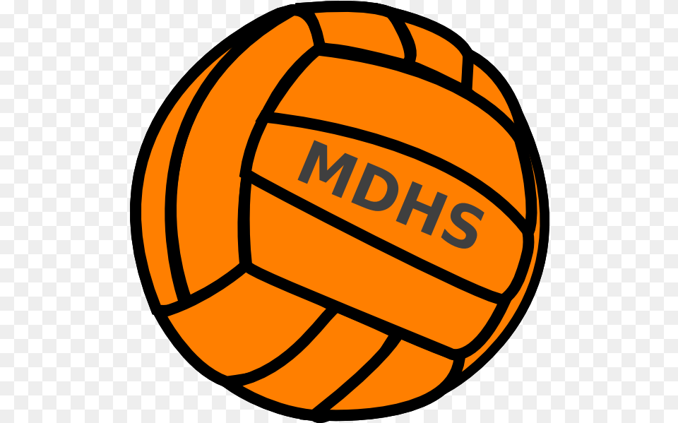 Orange Volleyball Clipart Image Volleyball Black And Yellow, Soccer Ball, Ball, Football, Sport Free Png