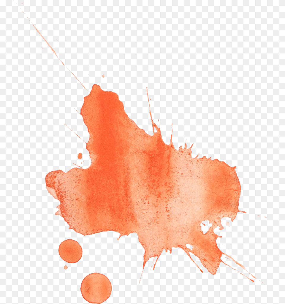 Orange Water Color Stain, Leaf, Plant, Person Free Transparent Png