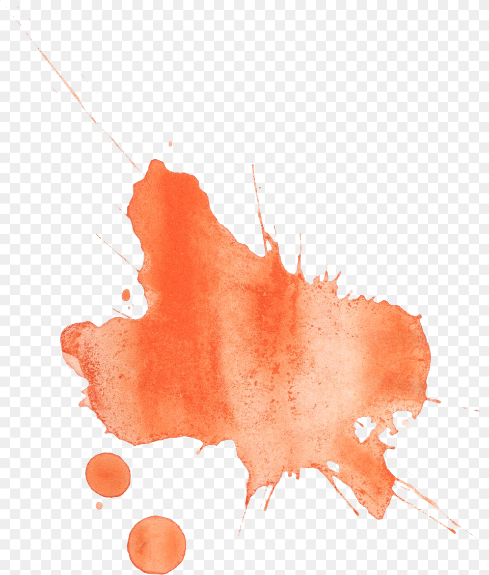Orange Water Color Leaf, Plant, Stain, Person Free Transparent Png