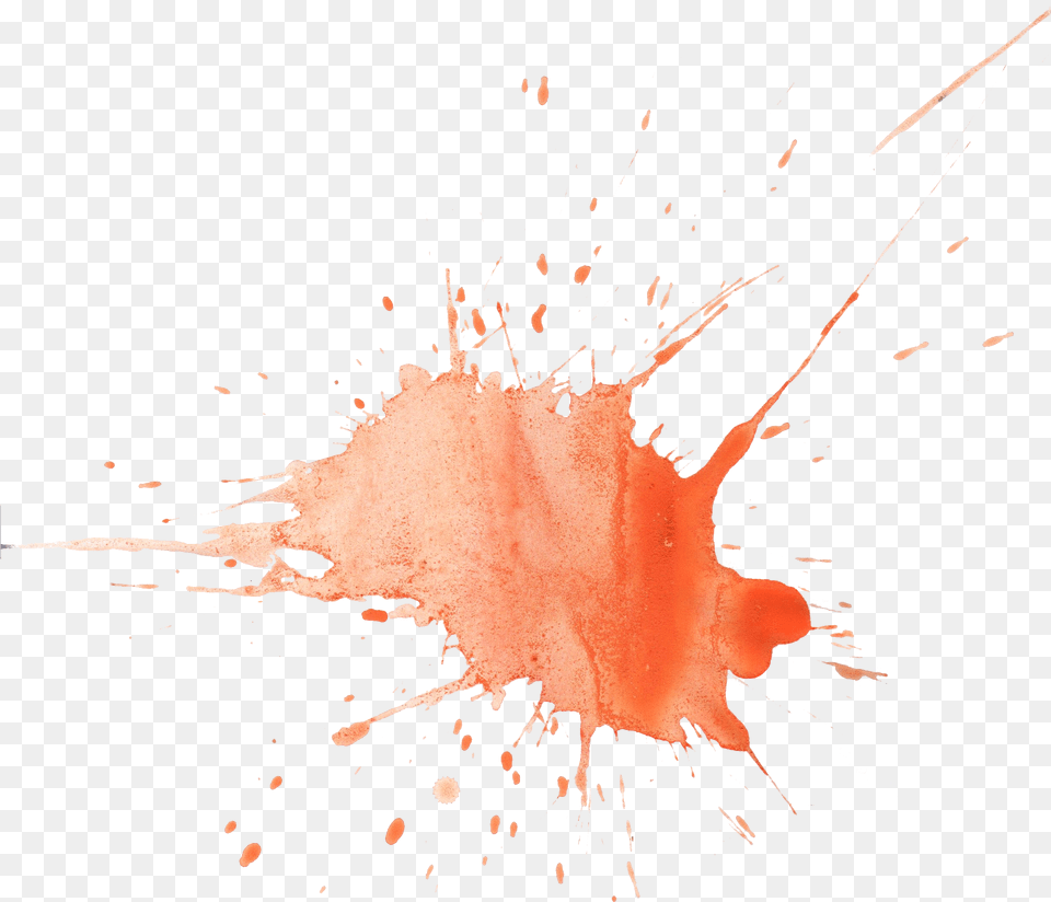 Orange Watercolor Splatter Onlygfxcom Stain, Powder, Fireworks Free Png Download