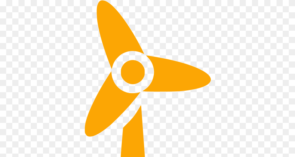 Orange Wind Turbine Icon Wind Turbine Icon Orange, Machine, Propeller Png Image