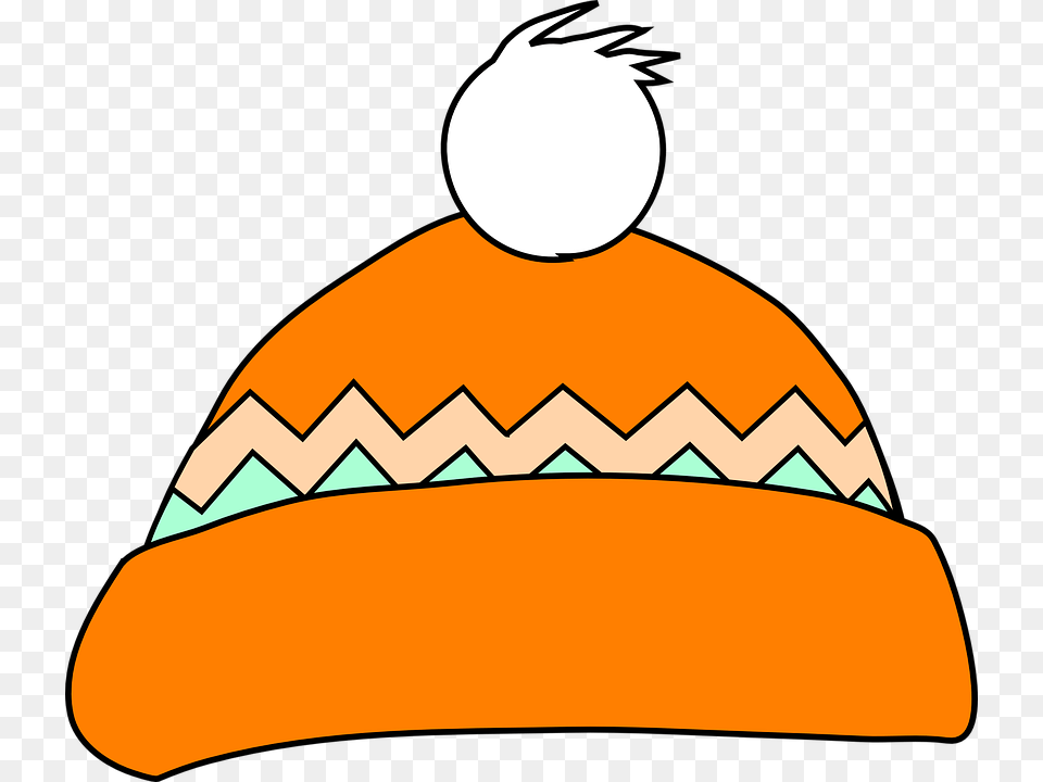 Orange Winter Hat Clipart, Clothing, Cap, Animal, Fish Png Image