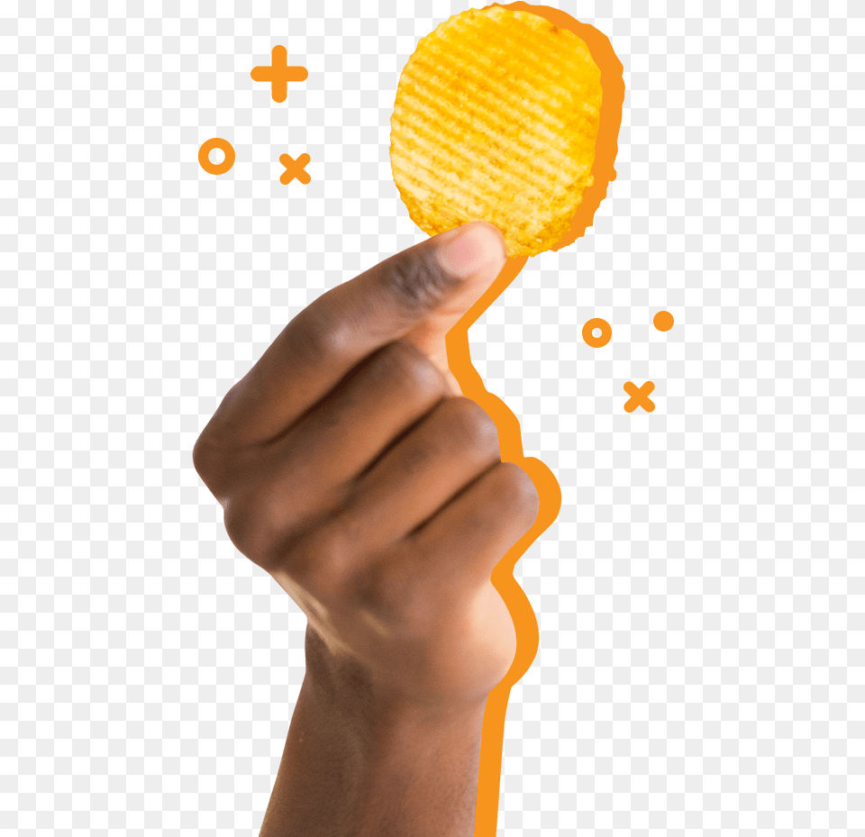 Orange With Potato Chip Hand Oral B, Baby, Body Part, Finger, Person Png