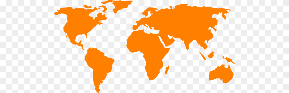 Orange World Map Clip Arts Chart, Plot, Atlas, Diagram Free Png Download
