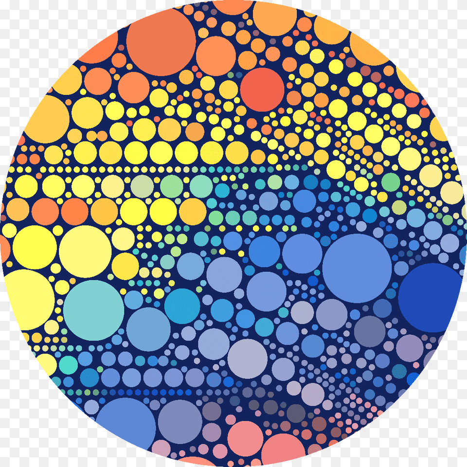 Orange Yellow Blue Circles Pattern Circle, Art, Graphics, Modern Art Png Image