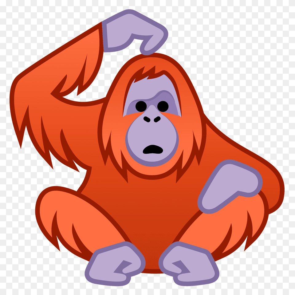 Orangutan Emoji Clipart, Animal, Wildlife, Ape, Mammal Png