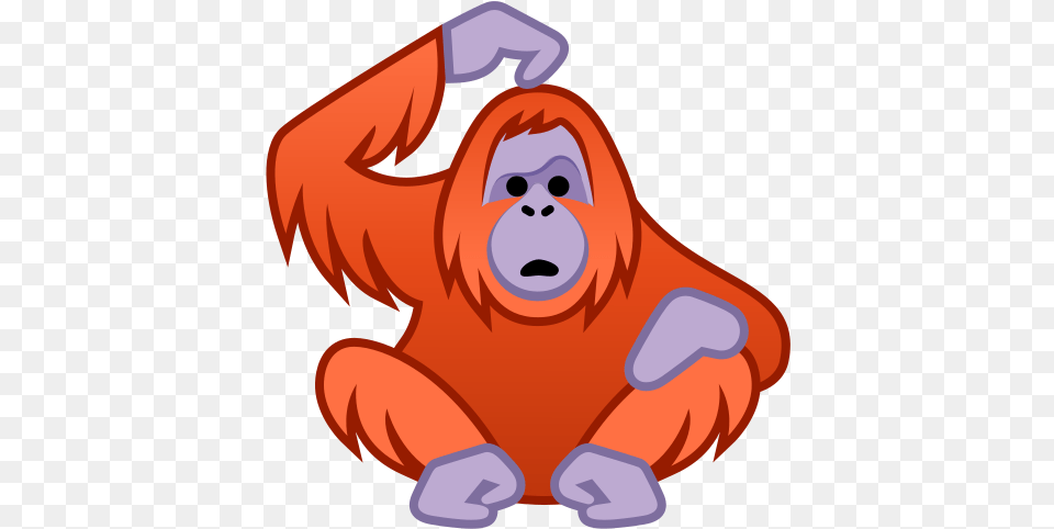Orangutan Emoji Orangutan Emoji, Animal, Wildlife, Mammal, Ape Png Image