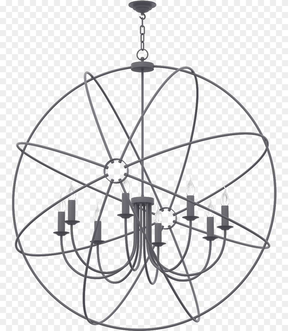 Orb Bespoke 8 Light 1200mm Pendant Black Alcoholics Anonymous Symbol, Chandelier, Lamp Free Transparent Png