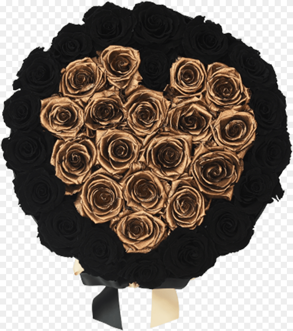 Orb Grand Black And Gold Heart Rosesquotclassquotlazyload Bun, Clothing, Flower, Flower Arrangement, Flower Bouquet Free Png