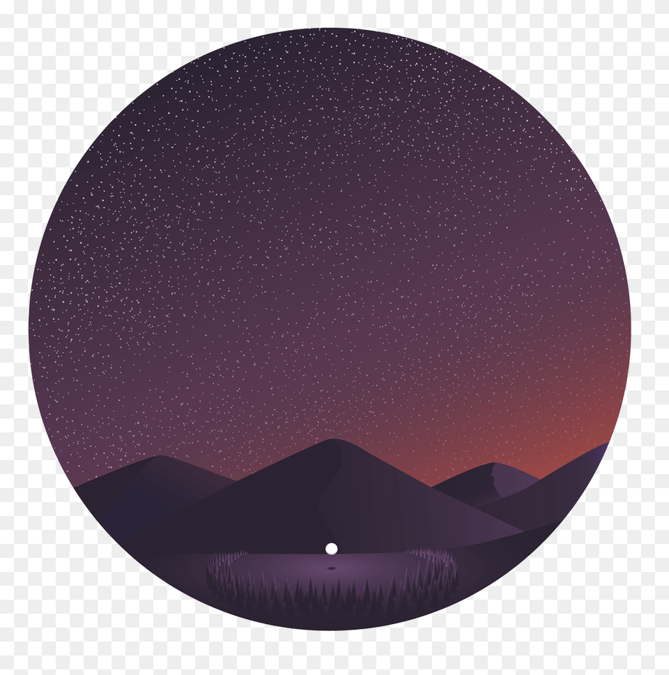 Orb Mountains On Behance, Nature, Night, Outdoors, Starry Sky Free Transparent Png