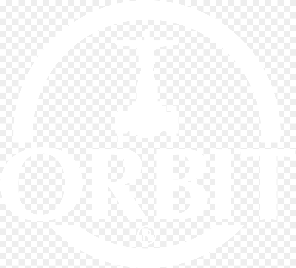 Orbit Logo Black And White Hyatt White Logo, Cross, Symbol, Stencil Png Image