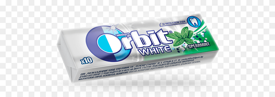 Orbit White Spearmint Orbit White Fresh Mint, Gum, Herbal, Herbs, Plant Png Image