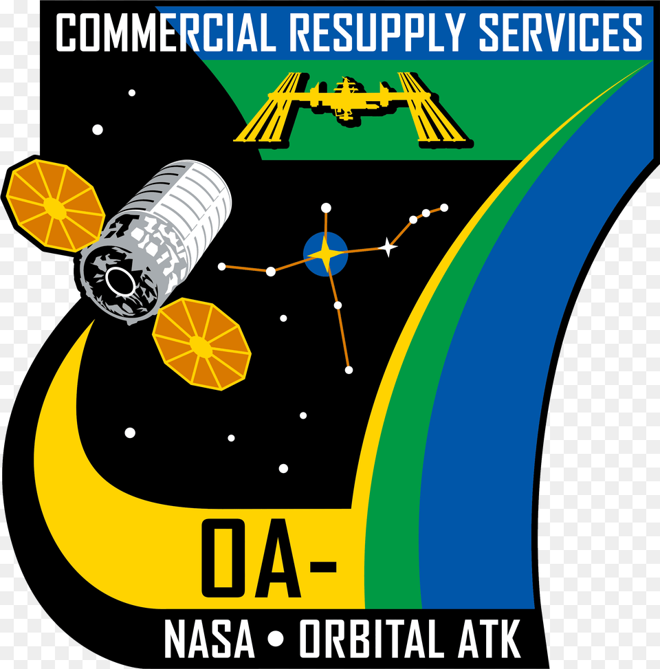 Orbital Sciences Crs Flight 7 Patch Cygnus Crs Oa, Advertisement, Poster, Art, Graphics Free Png Download