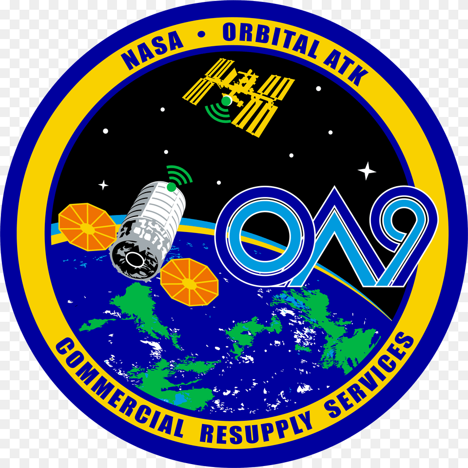 Orbital Sciences Crs Flight 9e Patch Cygnus Crs Oa, Logo, Emblem, Symbol Free Transparent Png