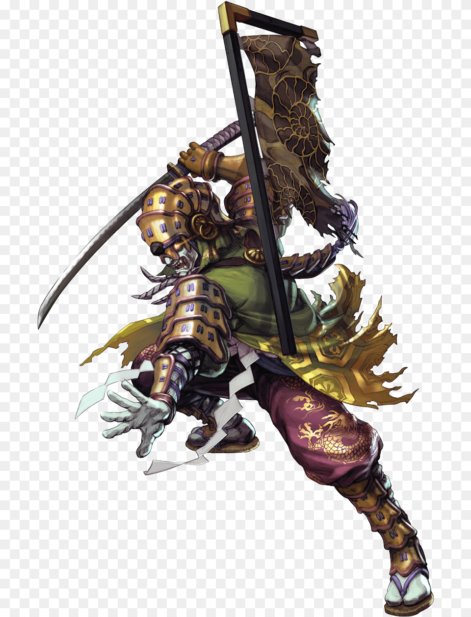 Orc Yoshimitsu Soul Calibur, Weapon, Sword, Adult, Person Free Png Download