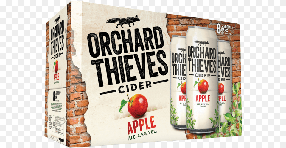Orchard Thieves 8 X 500ml Fa 3d Orchard Thieves 8 Pack, Advertisement, Can, Tin Free Transparent Png