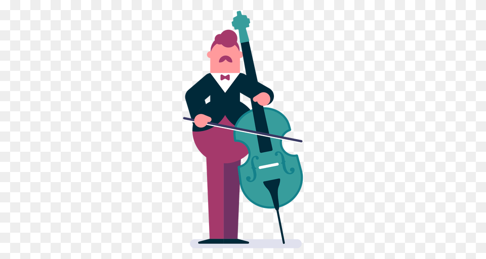 Orchestra Cellist Cartoon, Cello, Musical Instrument, Adult, Male Png