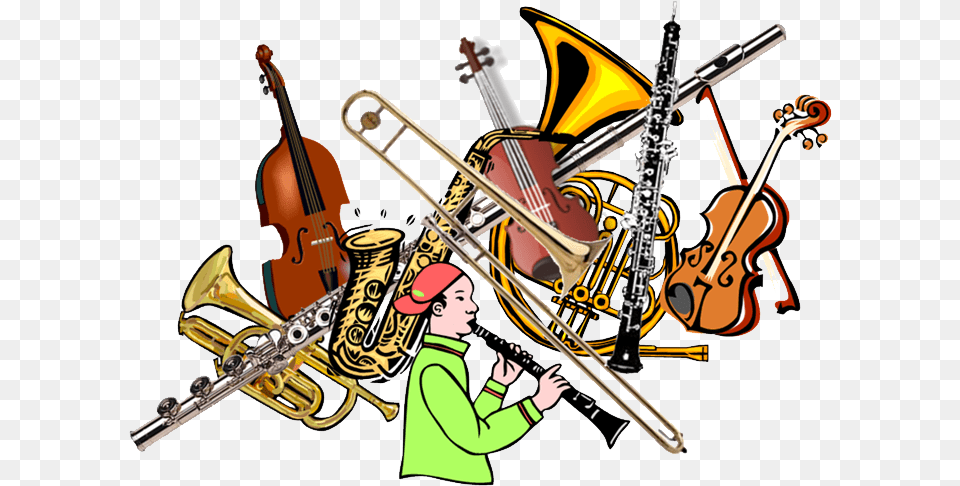 Orchestra Clipart Marching Band Instrument Instrumental Music Clip Art, Baby, Person, Musical Instrument, Violin Free Png Download