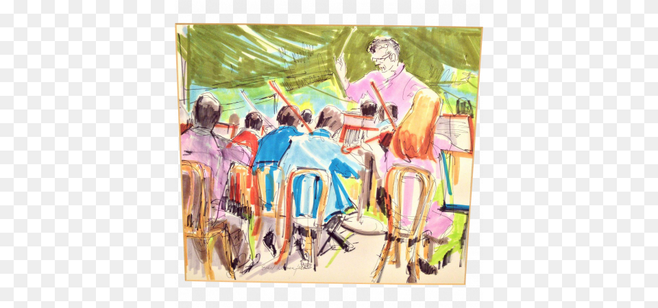 Orchestra Drawing Painting, Art, Adult, Person, Woman Free Png