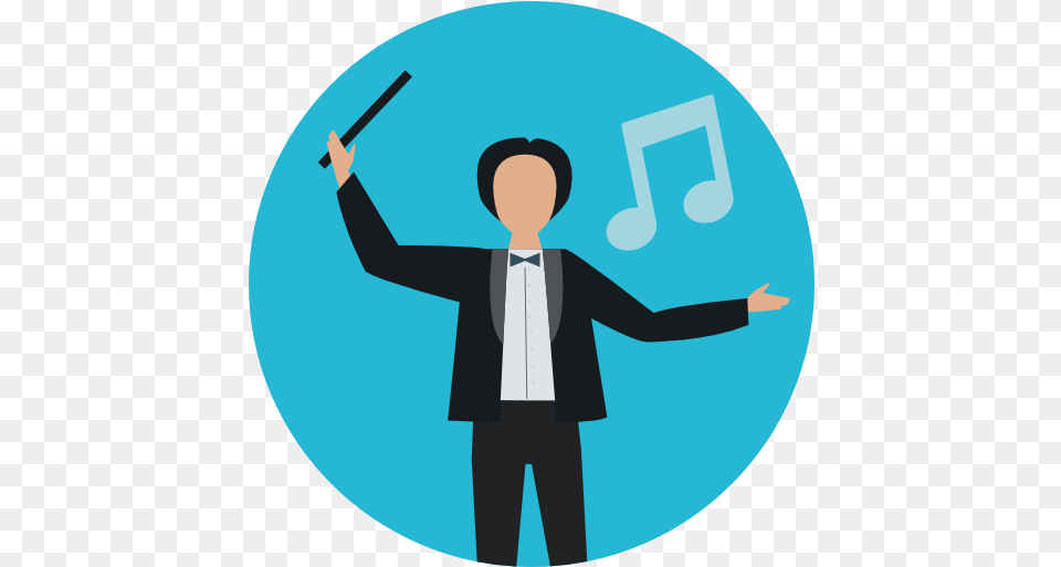 Orchestra Music And Multimedia Director Profession Orchestra Icon, People, Person, Photography, Adult Free Png Download