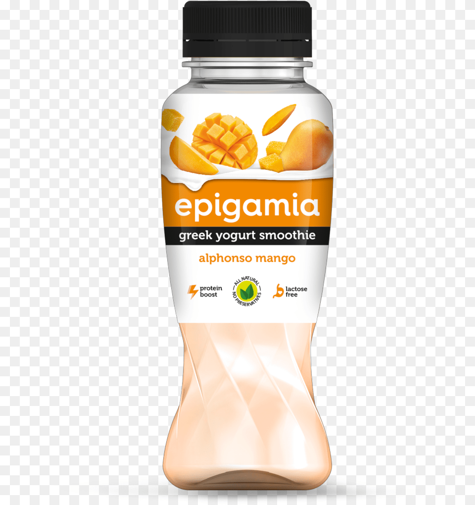 Order Alphonso Mango Greek Yogurt Smoothie Epigamia Greek Yogurt Smoothie Vanilla Bean, Bottle, Shaker, Beverage, Juice Free Transparent Png