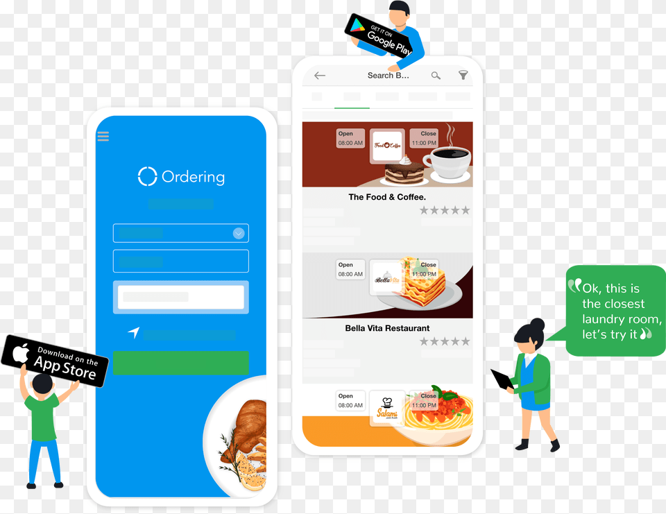 Order App Ordering App, Text, Person, Electronics, Phone Free Png Download