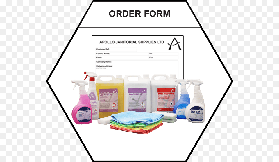 Order Form Flyer, Bottle, Lotion, Cleaning, Person Free Png Download
