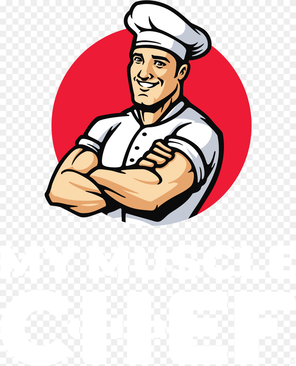 Order Now My Muscle Chef Logo, Person, People, Adult, Man Free Png