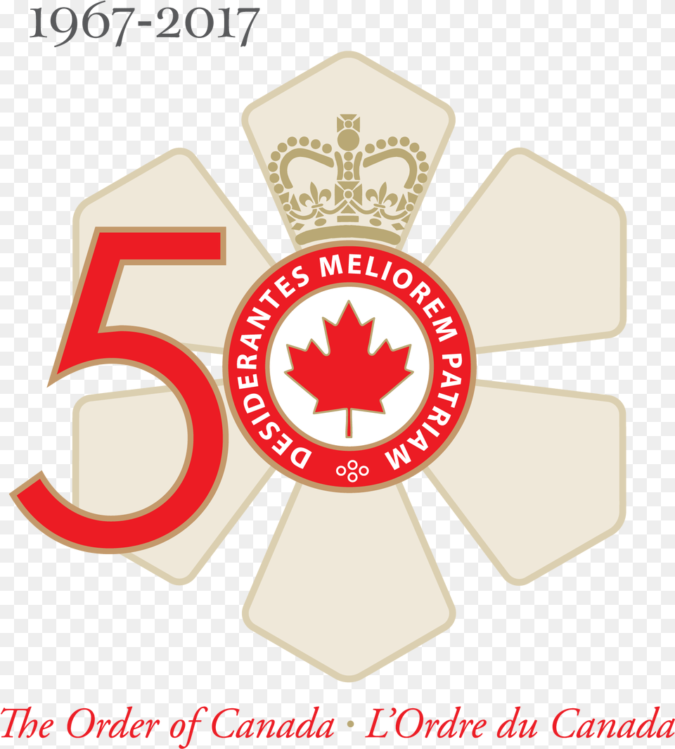 Order Of Canada 50th Anniversary Tunnel Mountain, Badge, Logo, Symbol, Emblem Png
