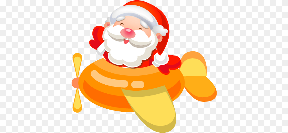 Order Your Custom Holiday E Card Transparent Santa In Plane, Food, Sweets, Cream, Dessert Png