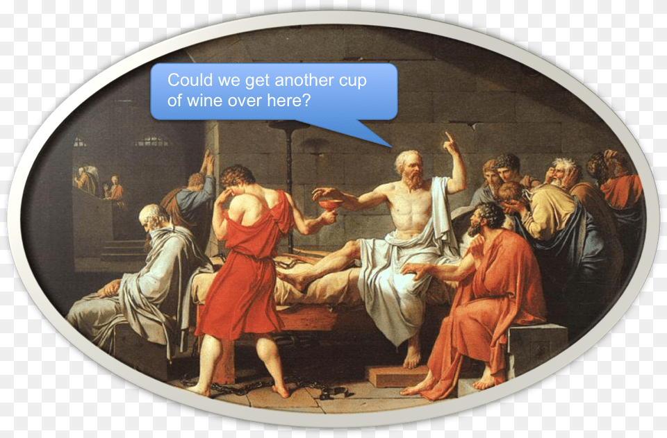 Ordering Wine Death Of Socrates Painting, Art, Adult, Person, Man Free Png