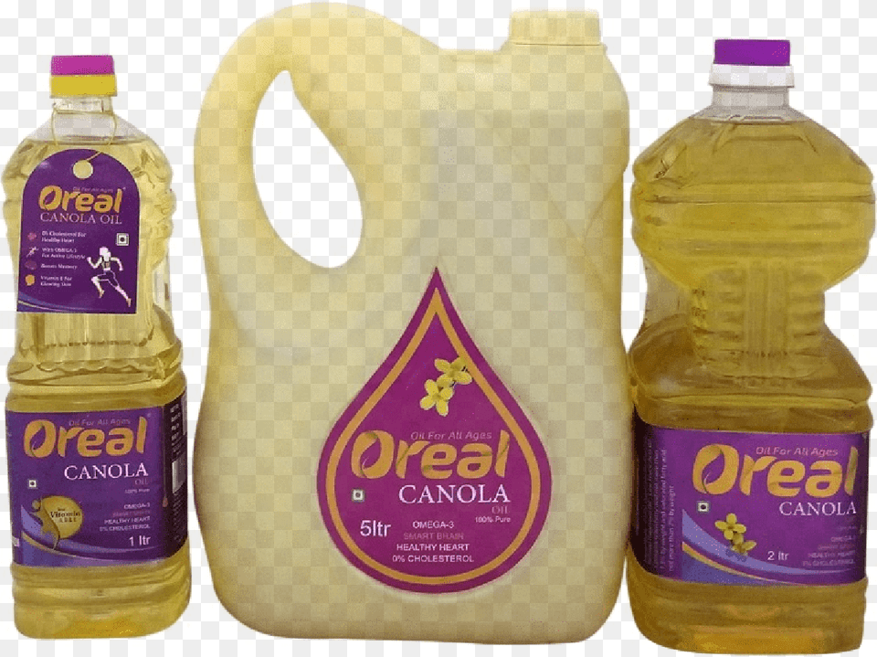 Oreal Canola Oil 5l 3l Jar Water Bottle, Cooking Oil, Food Free Png