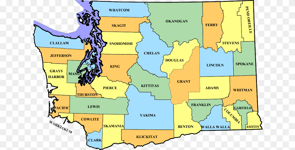 Oregon Map Map Of Oregon Oregon And Washington Counties, Atlas, Chart, Diagram, Plot Free Png