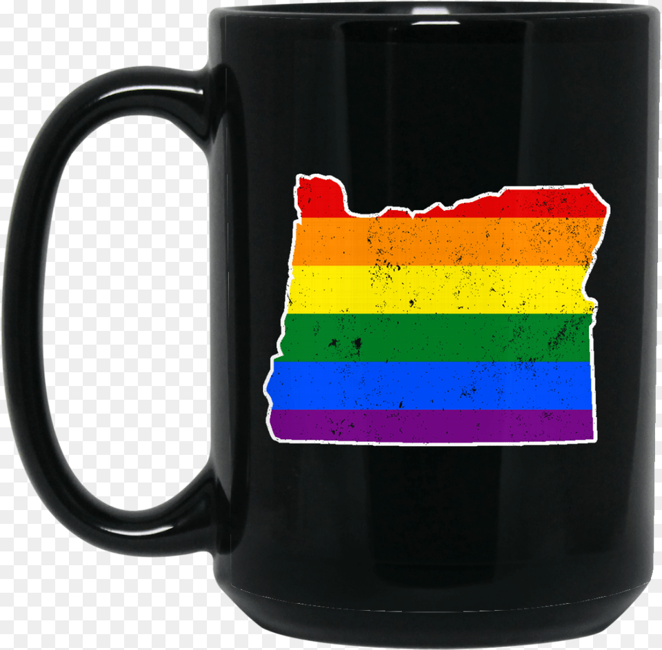 Oregon Rainbow Flag Lgbt Community Pride Lgbt Shirts Mug, Cup, Beverage, Coffee, Coffee Cup Free Transparent Png