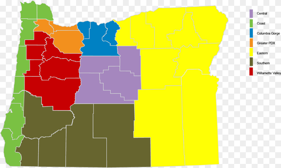 Oregon Regions, Chart, Plot, Map, Atlas Free Png Download