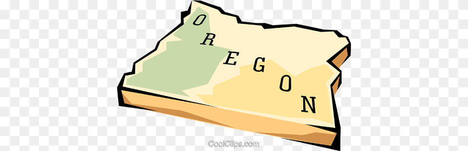 Oregon State Map Royalty Vector Clip Art Illustration, Text Free Png Download