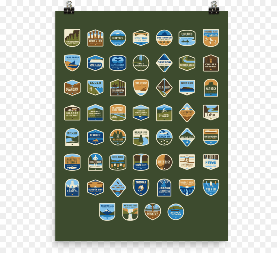 Oregon State Parks Framable Poster 18 X24 Oregon State Parks Pister, Sticker, Badge, Logo, Symbol Free Png Download