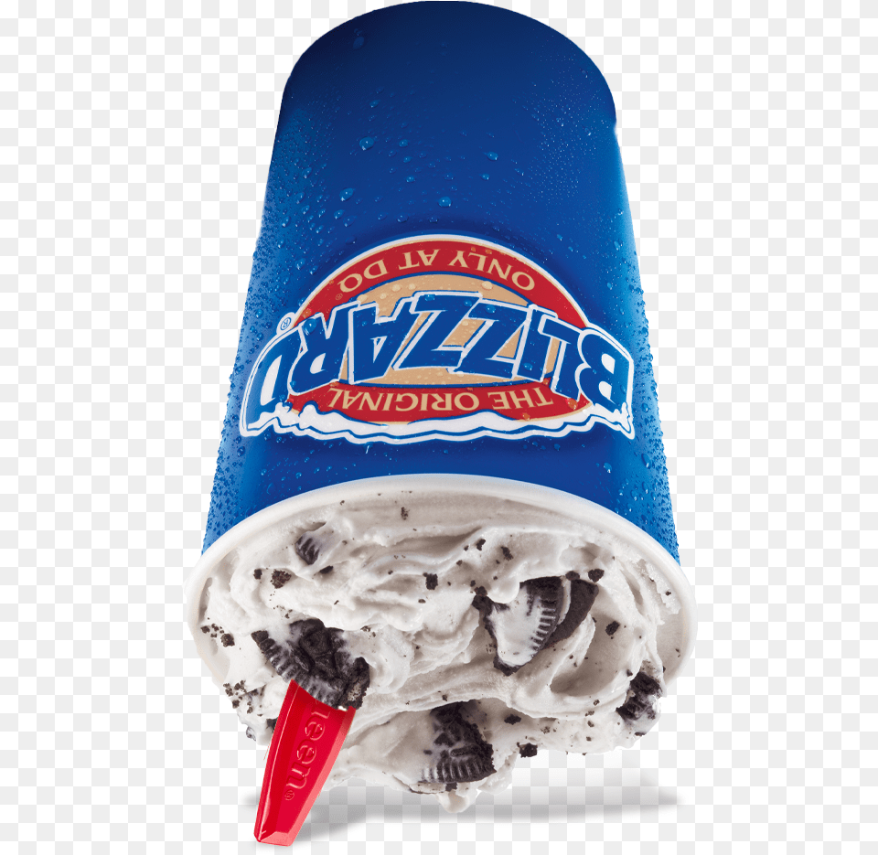 Oreo Cookie Blizzard Treat Dairy Queen Cookie Dough Blizzard, Cream, Dessert, Food, Ice Cream Free Png