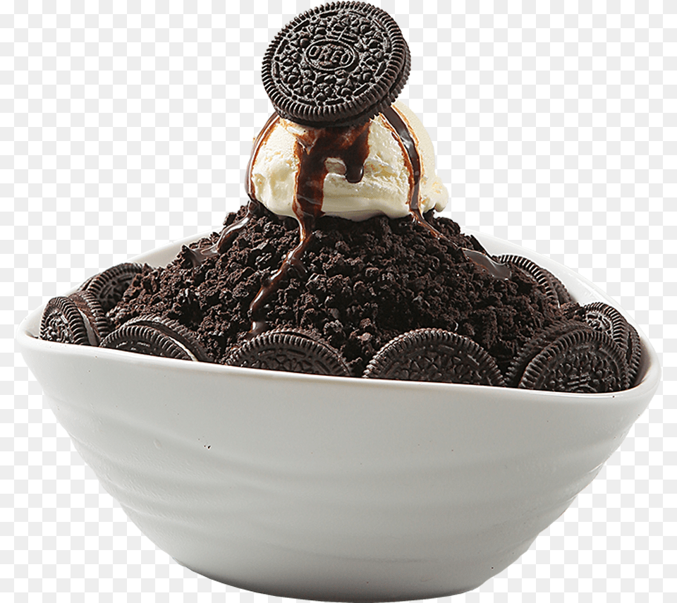 Oreo Cookie Falling Snow, Cream, Dessert, Food, Ice Cream Png Image