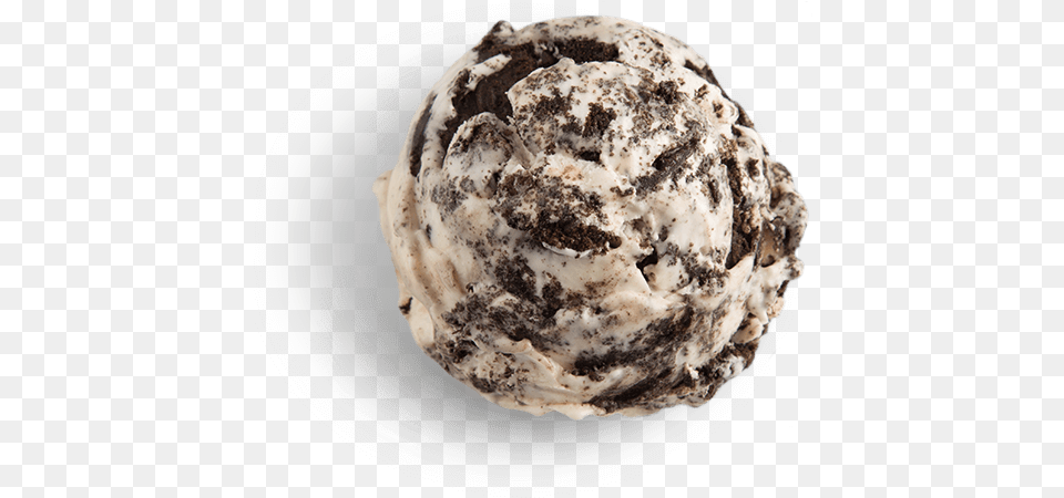 Oreo Cookies And Cream Ice Cream Scooped Cookies N Cream Ice Cream Ball, Dessert, Food, Ice Cream, Plate Free Transparent Png