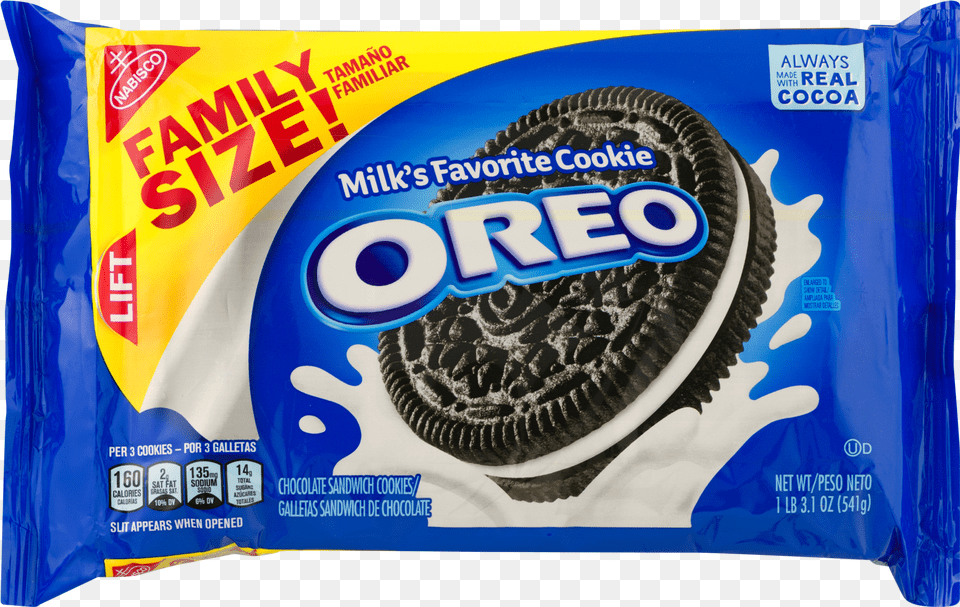 Oreo Family Size, Food, Sweets, Animal, Reptile Free Png Download