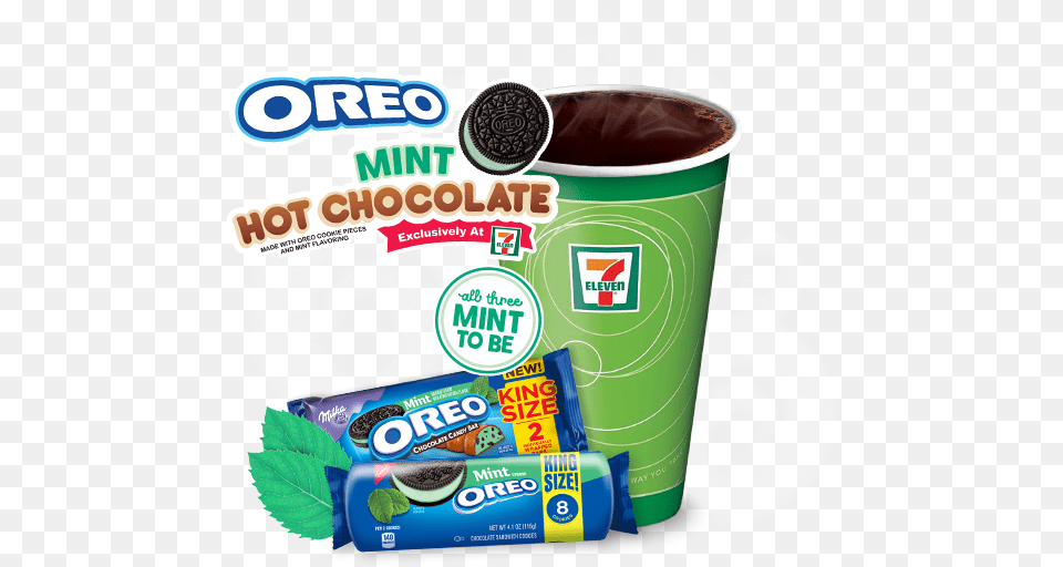Oreo Mint Hot Chocolate, Cup, Can, Tin, Food Png Image